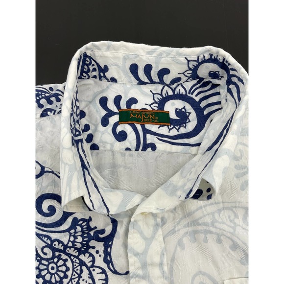 Green Leaf Majul Mens Short Sleeve‎ Shirt Size XL - Picture 3 of 9